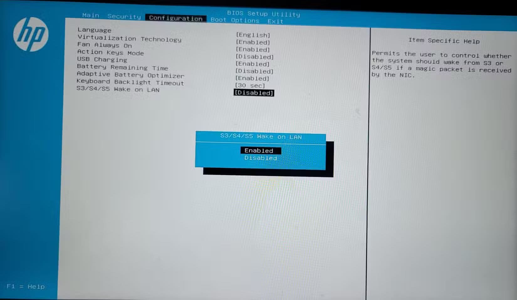 turn-on-wake-on-lan-in-the-bios-of-an-hp-computer تشغيل جهاز الكمبيوتر الذي يعمل بنظام Windows عن بُعد بسهولة وأمان