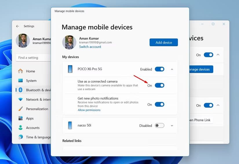 use-as-a-connected-camera-option-in-settings-app أفكار مفيدة تمنح هاتف Android القديم دورًا جديدًا داخل المنزل