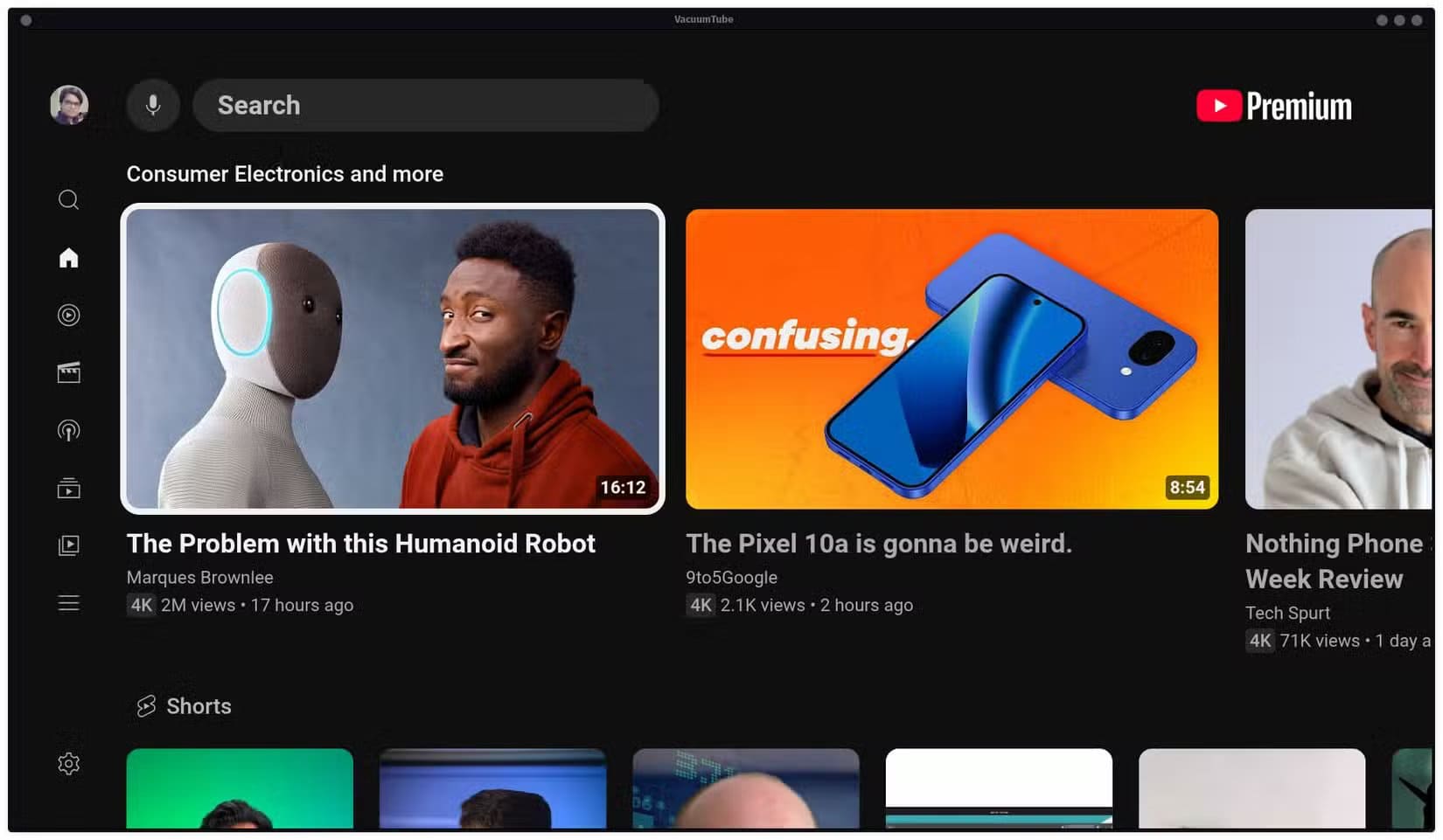 vacuumtube-offers-a-console-like-user-interface أفضل 7 تطبيقات Flatpak لمستخدمي لينُكس