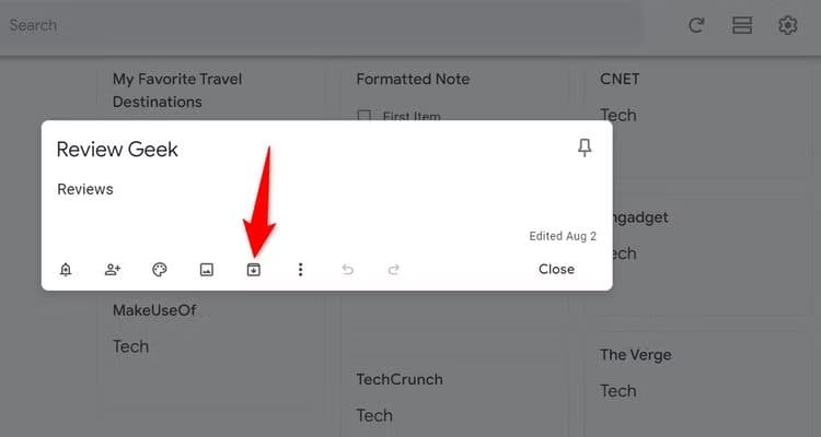 11-archive-note-google-keep Google Keep يمنحك طريقة أسهل لإدارة مهامك وتنظيم يومك بكفاءة