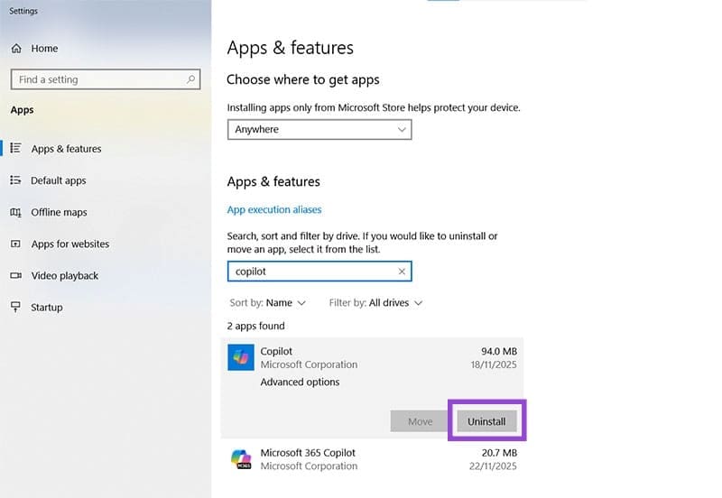 Remove-Ask-Copilot-From-the-Right-Click-Context-Menu-With-These-Tips-7 إزالة خيار Ask Copilot من قائمة النقر بزر الماوس الأيمن في Windows بسهولة