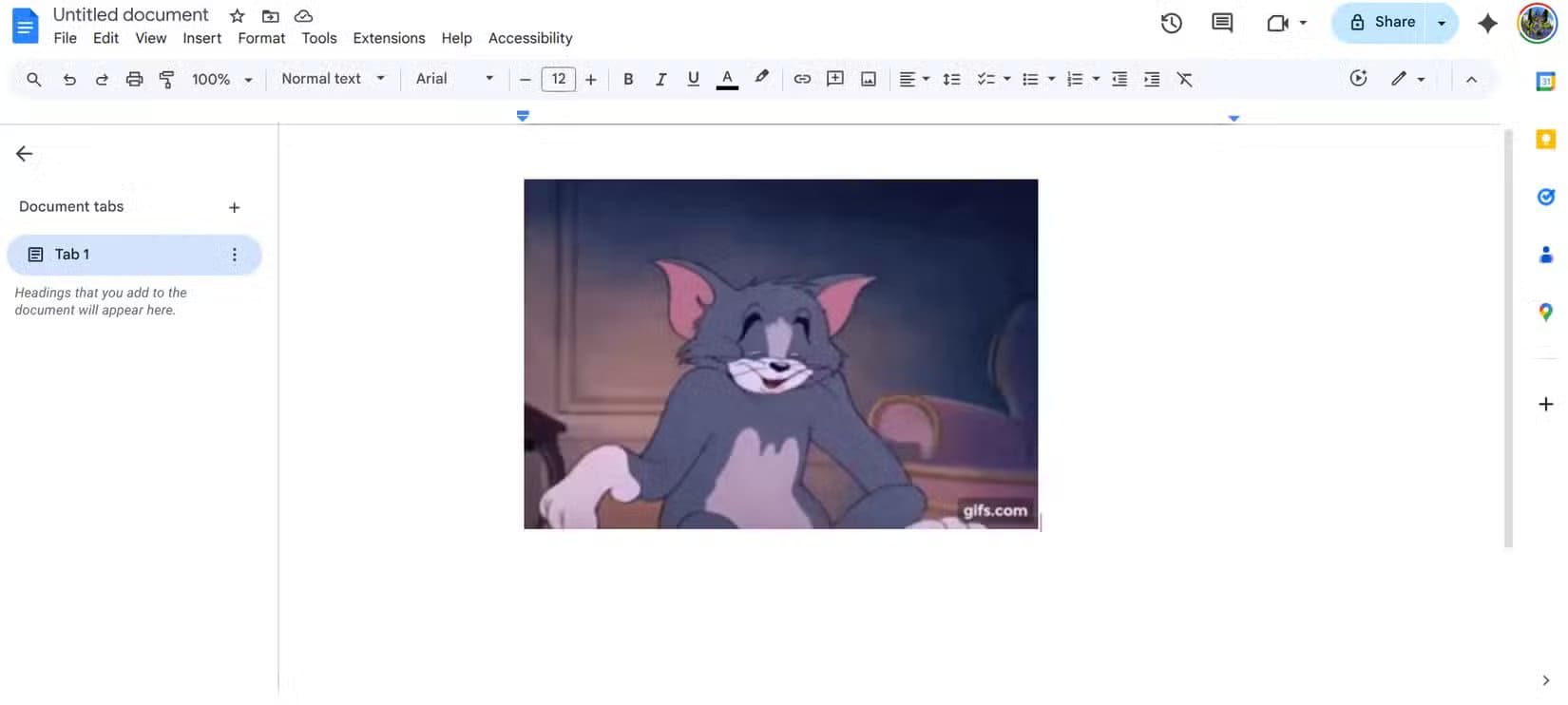a-gif-of-tom-from-tom-and-jerry-pasted-into-a-google-doc ميزات Chromebook المخفية التي تعزز الإنتاجية وتوفر وقتك