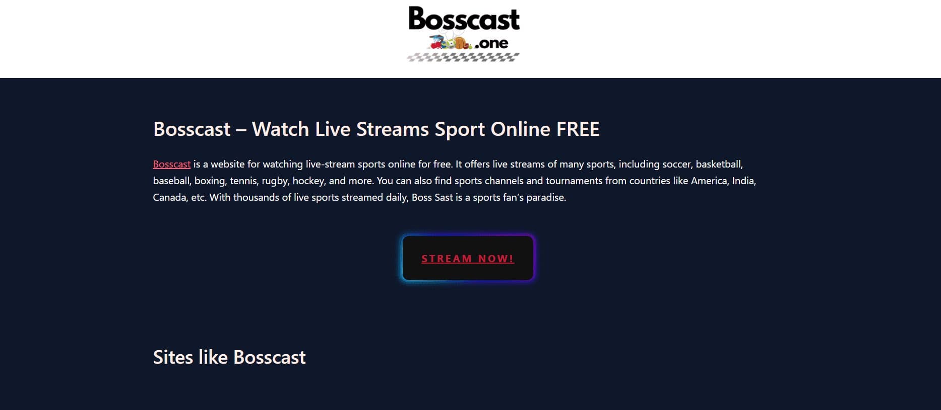 bosscast-1 أفضل البدائل لبث المباريات الرياضية المباشرة بدون انقطاع