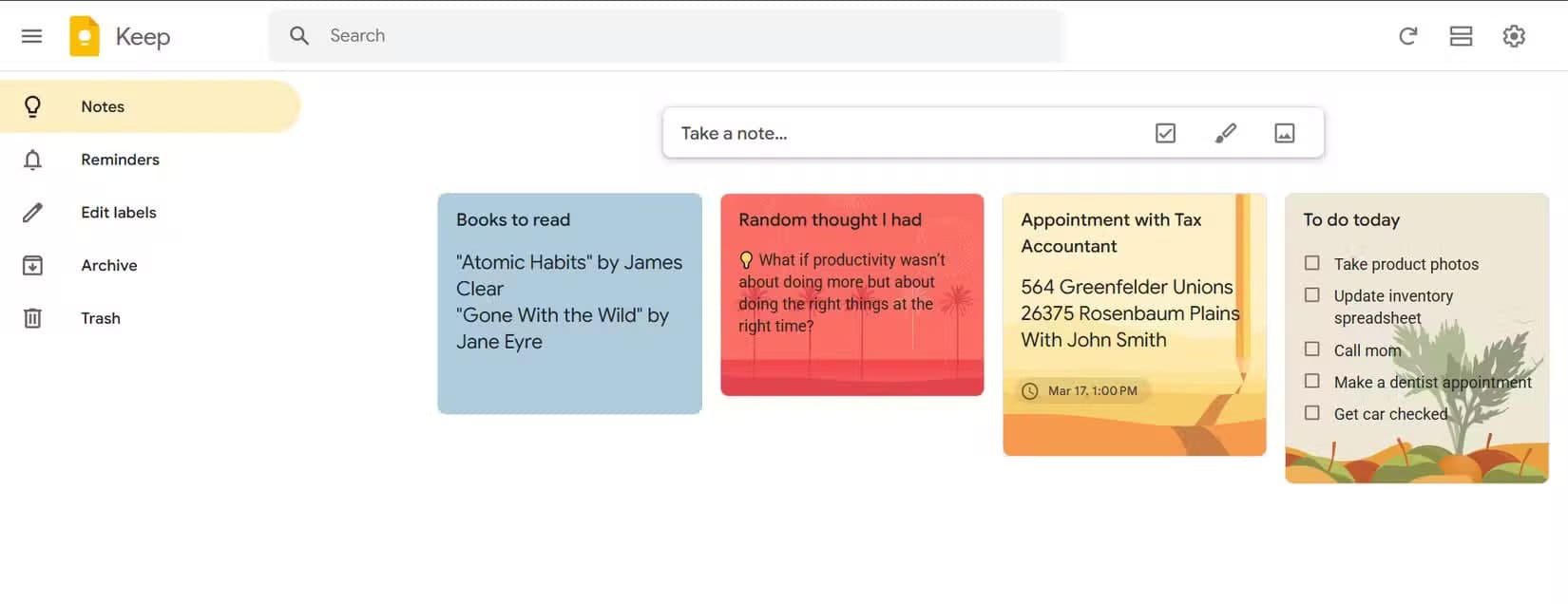 googlekeep1 Google Keep يمنحك طريقة أسهل لإدارة مهامك وتنظيم يومك بكفاءة