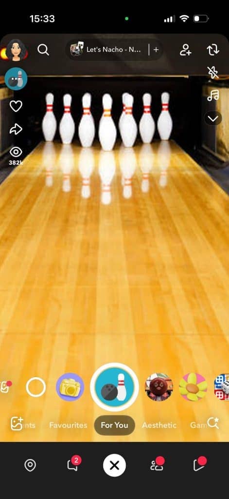 super-snappy-bowling-471x1024-1 أفضل ألعاب سناب شات الممتعة للتحدي والترفيه على الهاتف
