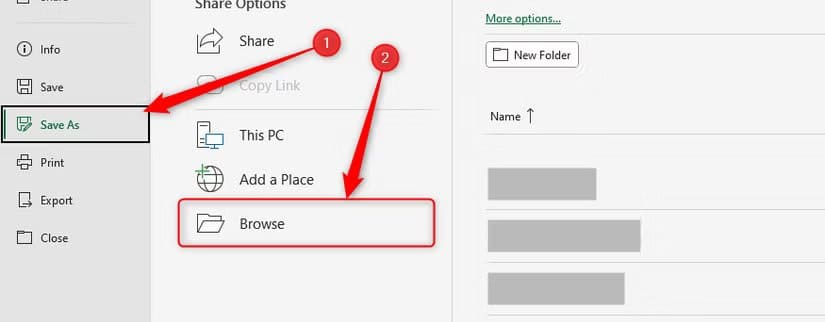the-file-menu-in-microsoft-excel-with-save-as-and-browse-selected طريقة ابتكار ألعاب كلمات تفاعلية داخل Excel باستخدام أدواته الذكية