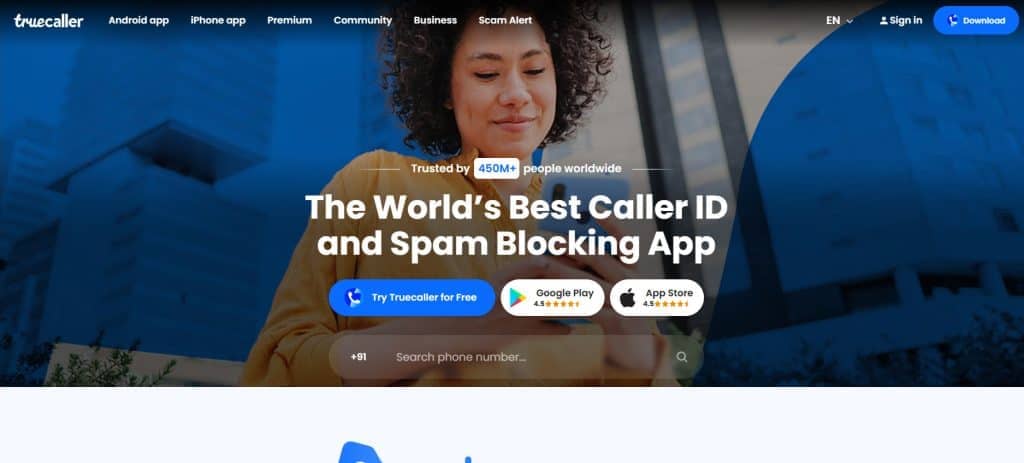 truecaller-1024x463-1 أفضل أدوات البحث العكسي عن رقم الهاتف لتحديد الهوية بسرعة