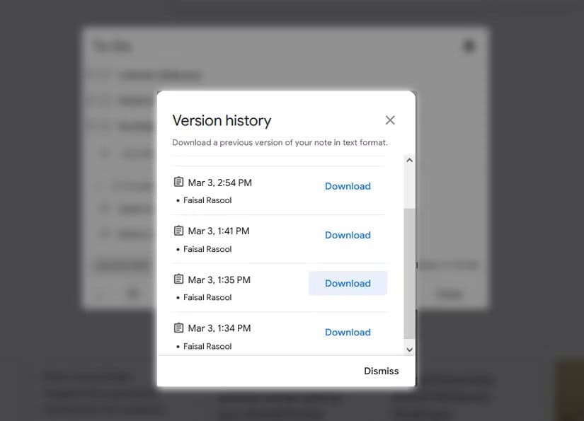 version-history Google Keep يمنحك طريقة أسهل لإدارة مهامك وتنظيم يومك بكفاءة