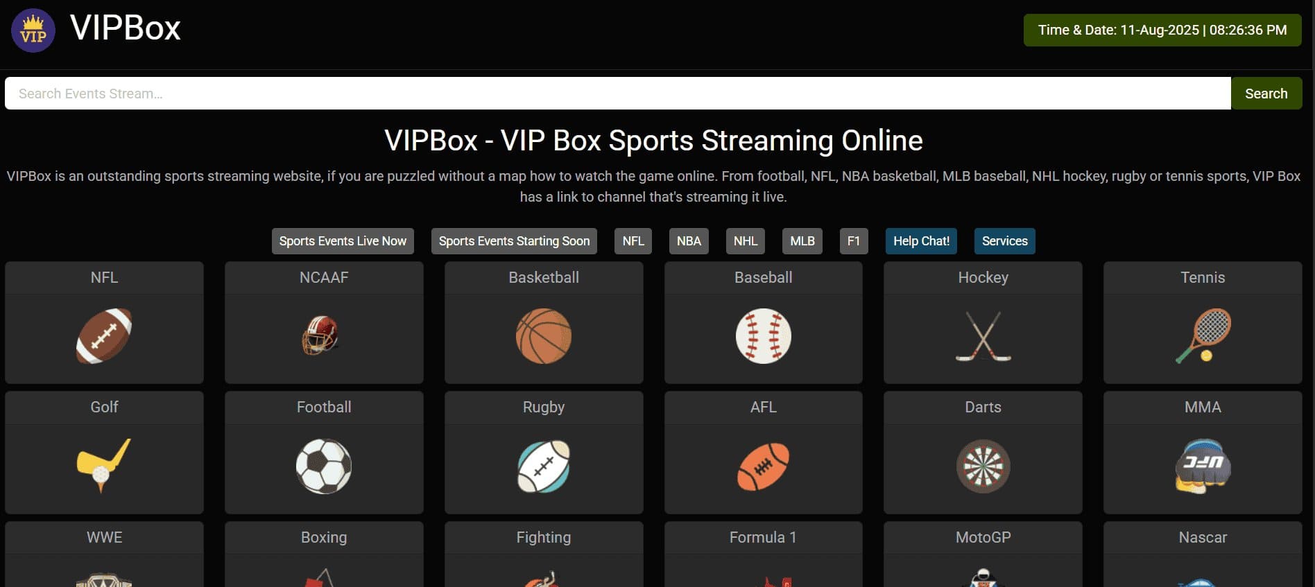 vipbox-1 أفضل البدائل لبث المباريات الرياضية المباشرة بدون انقطاع