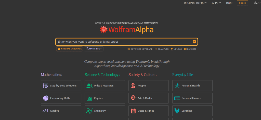 wolfram-alpha-1024x473-1 أفضل أدوات لحل معادلات الرياضيات مجانًا دون الحاجة إلى Photomath