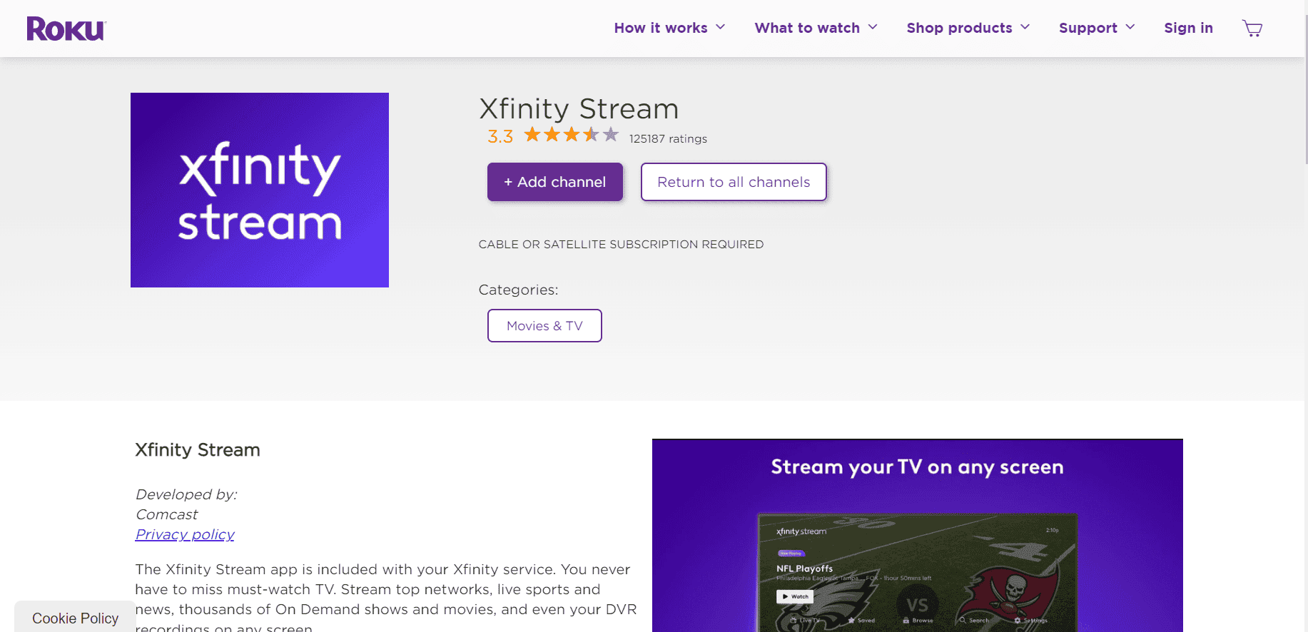 xfinity-from-roku-channel-store-or-best-roku-web-b أفضل متصفحات تضمن تجربة مشاهدة فيديو سلسة وعالية الجودة