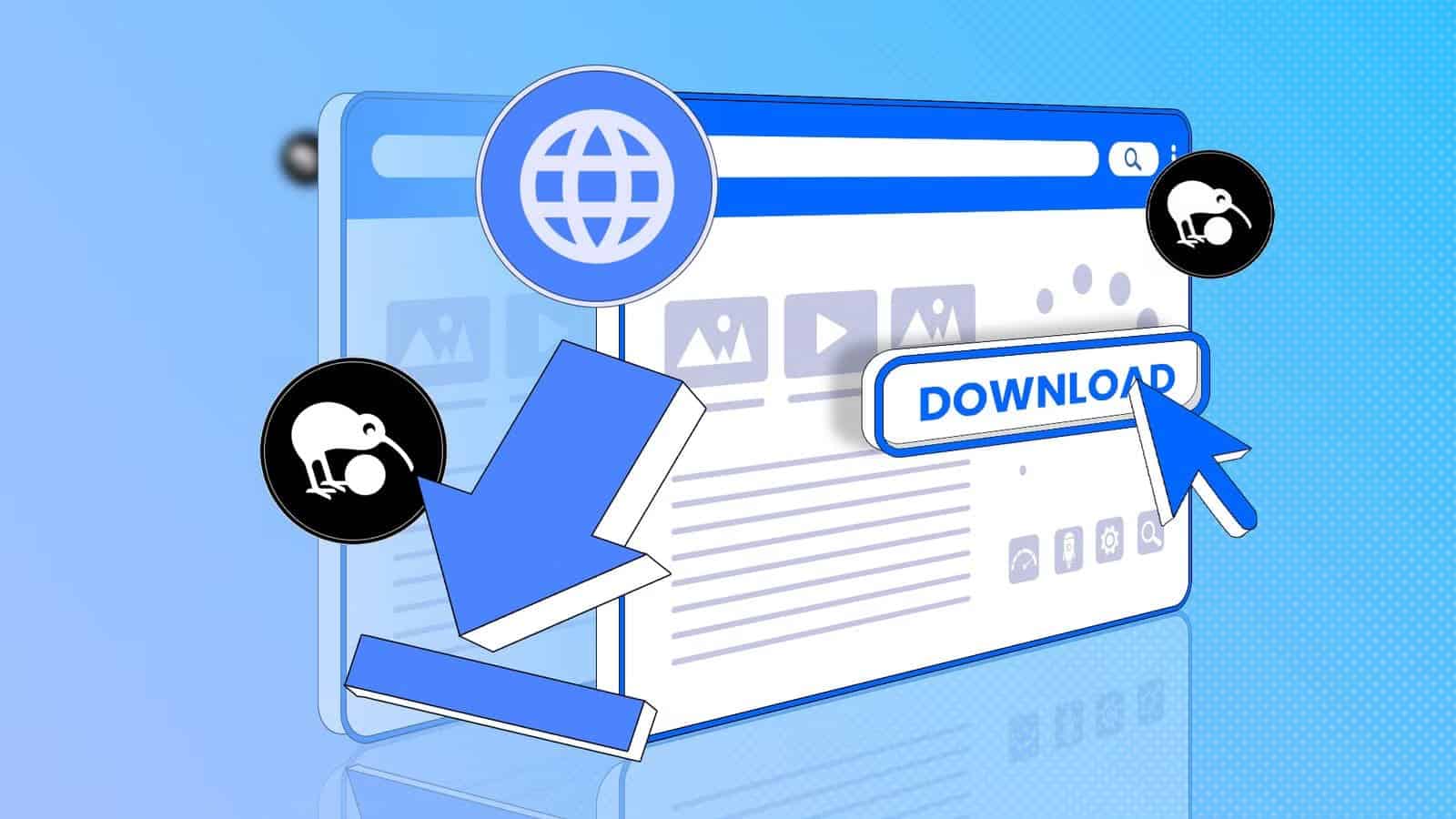 a-browser-window-with-a-download-button-being-clicked-download-icons-and-kiwix-bird-logos توقف عن استخدام مجلد التنزيلات كمكان دائم لتخزين ملفاتك
