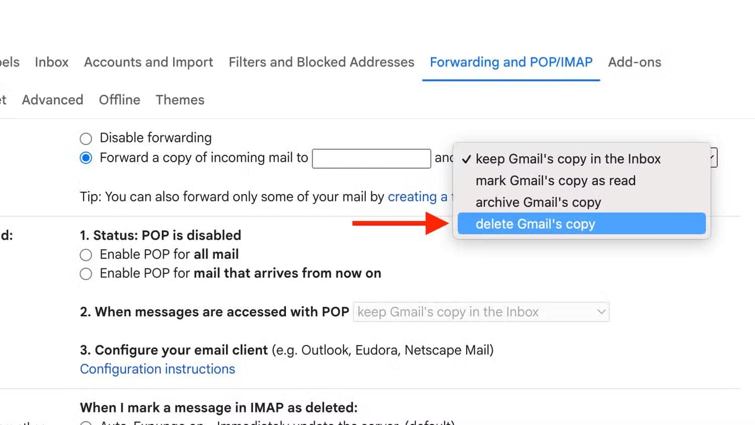 Suppression de la copie Gmail pour le transfert d'e-mails dans Gmail : arrêtez de payer pour l'espace Gmail et profitez de solutions intelligentes et gratuites.