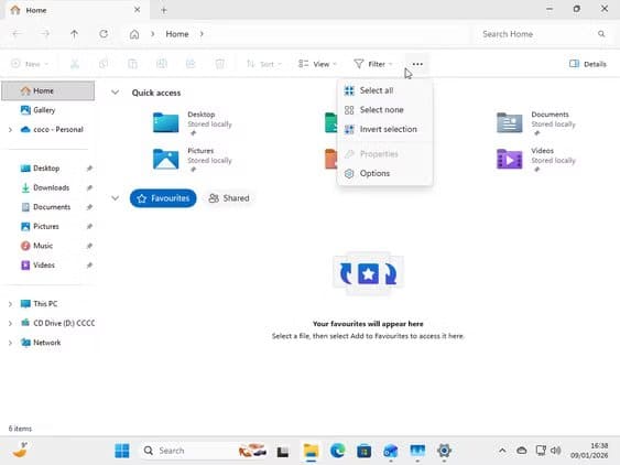 virtualbox_win_09_01_2026_21_38_05 إعدادات افتراضية في ويندوز 11 تجعل النظام بطيئًا وتغييرها يحسّن الأداء فورًا