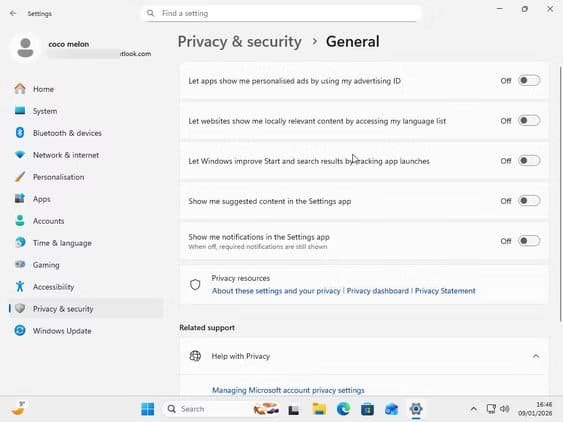 virtualbox_win_09_01_2026_21_46_16 إعدادات افتراضية في ويندوز 11 تجعل النظام بطيئًا وتغييرها يحسّن الأداء فورًا