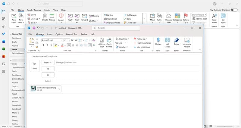 Outlook-Freezes-When-Attaching-Files-4 حلول فعّالة لمشكلة تجمّد Outlook عند إرفاق الملفات