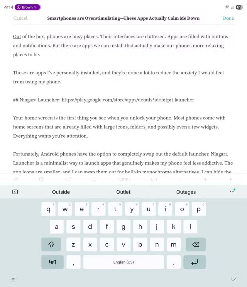a-draft-written-in-the-pencake-android-app أفضل تطبيقات أندرويد مدفوعة تستحق الشراء وتقدم قيمة حقيقية