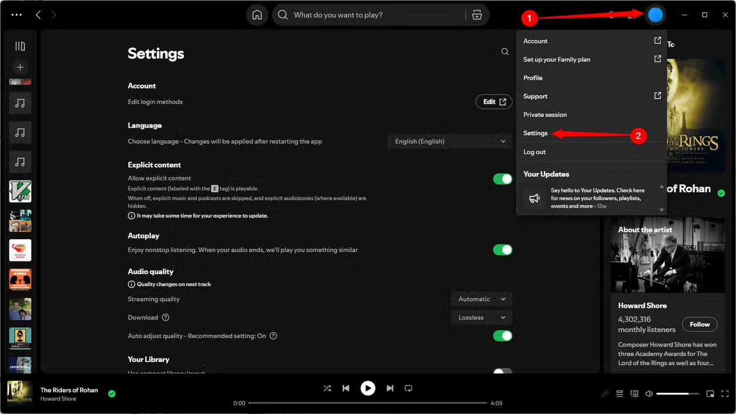 click-the-profile-icon-then-select-settings-1 5 تطبيقات شائعة تستهلك مساحة التخزين على جهازك دون أن تنتبه