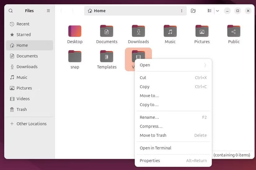 nautilus-file-manager-in-ubuntu-linux استخدام لينكس بسهولة دون أوامر الطرفية للمبتدئين والمحترفين
