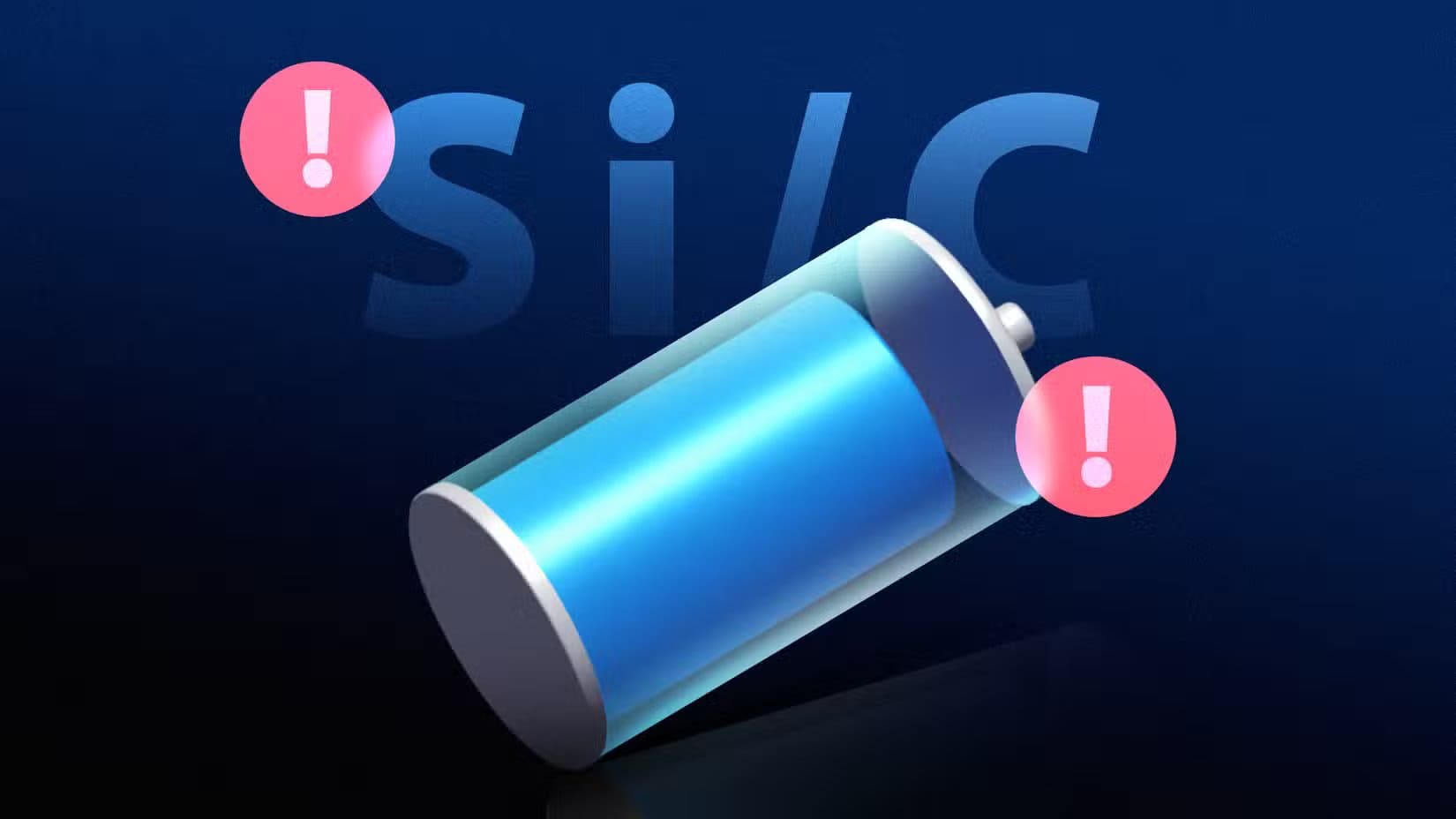 3d-illustration-of-a-blue-battery-cell-floating-in-front-of-large-sic-text-with-two-red-warning-around-it تقنية بطاريات متطورة تعزز عمر الهاتف وتتفوق على الحلول التقليدية