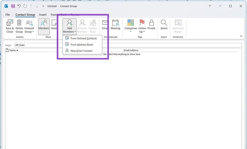 Cant-Create-a-New-Contact-Group-in-Outlook-Heres-What-to-Do-4 حل مشكلة إنشاء مجموعة جهات اتصال جديدة في Outlook بسهولة