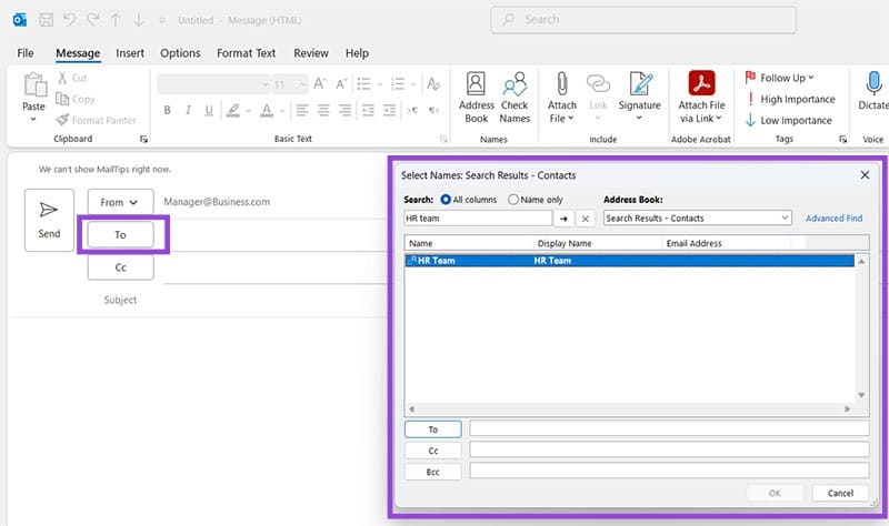 Cant-Create-a-New-Contact-Group-in-Outlook-Heres-What-to-Do-6 حل مشكلة إنشاء مجموعة جهات اتصال جديدة في Outlook بسهولة