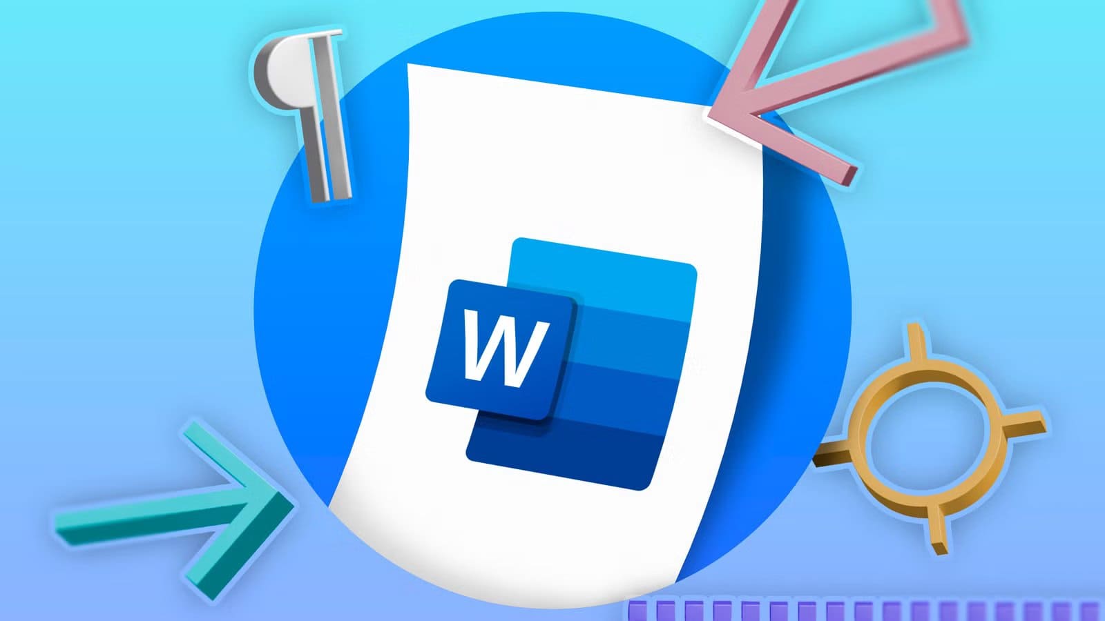 a-sheet-of-paper-with-the-word-logo-and-some-non-printing-characters-around-it استخدام الأحرف غير القابلة للطباعة في Microsoft Word لتحسين تنسيق المستندات بدقة
