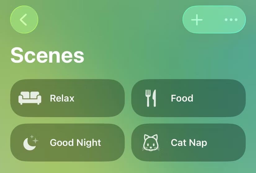 apple-home-smart-home-scenes زيادة كفاءة Home Assistant عبر تثبيت ملحقات ذكية تعزز الأتمتة المنزلية