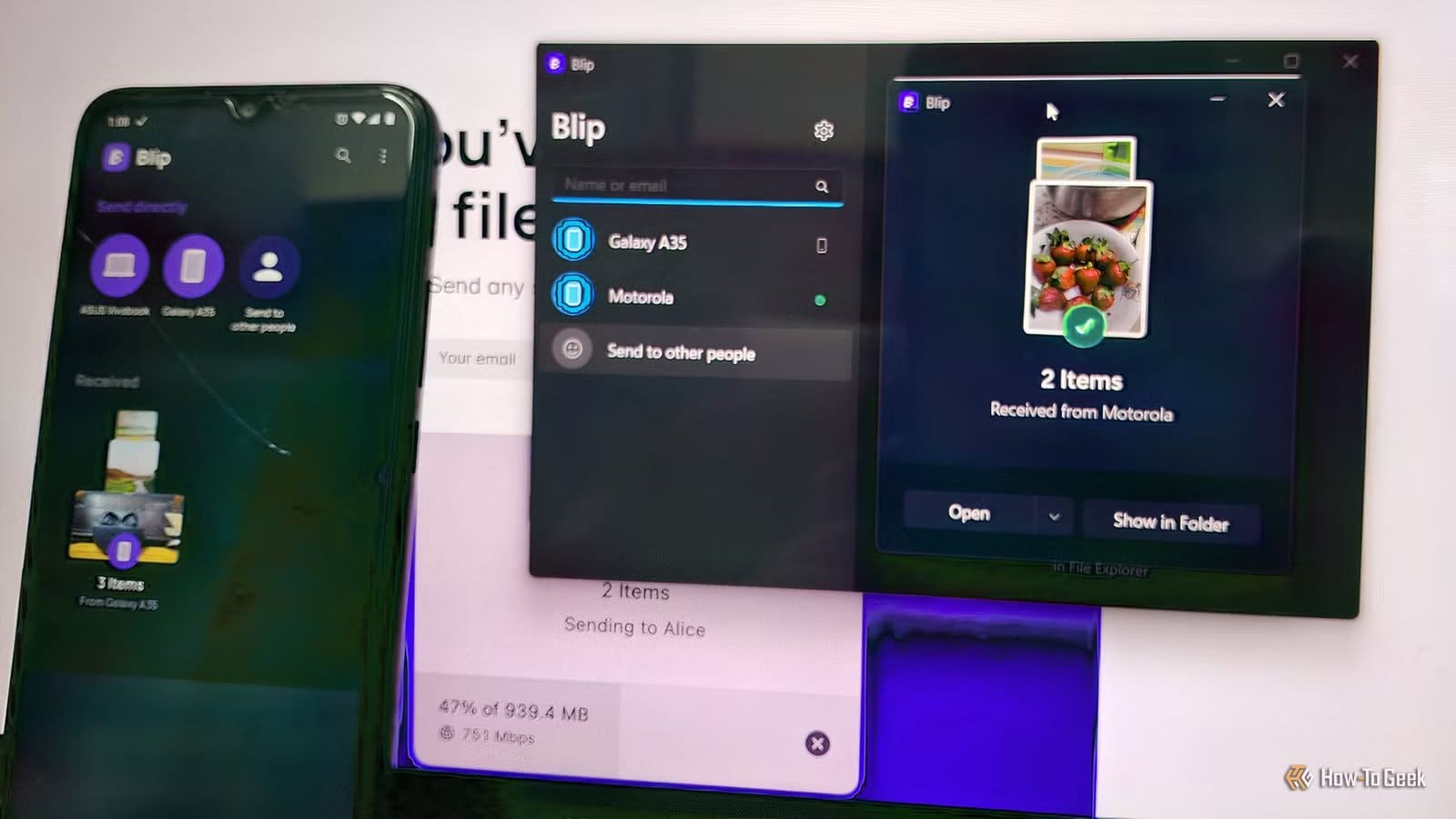 blip-android-app-and-windows-app-side-by-side-sharing-file أسرع أداة مجانية لنقل الملفات بدون قيود بديل التخزين السحابي