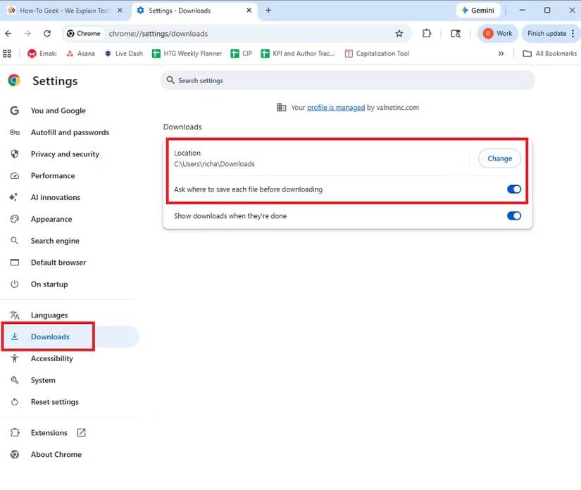 browser-saves-1 تنظيم مجلد التنزيلات في ويندوز تلقائيًا باستخدام ثلاث ميزات مخفية