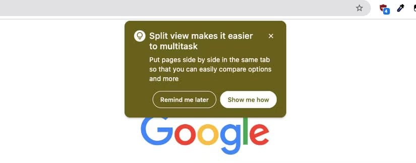 chrome-split-view-intro ميزة الشاشة المقسمة في كروم تجعل إدارة علامات التبويب أسهل وأكثر إنتاجية