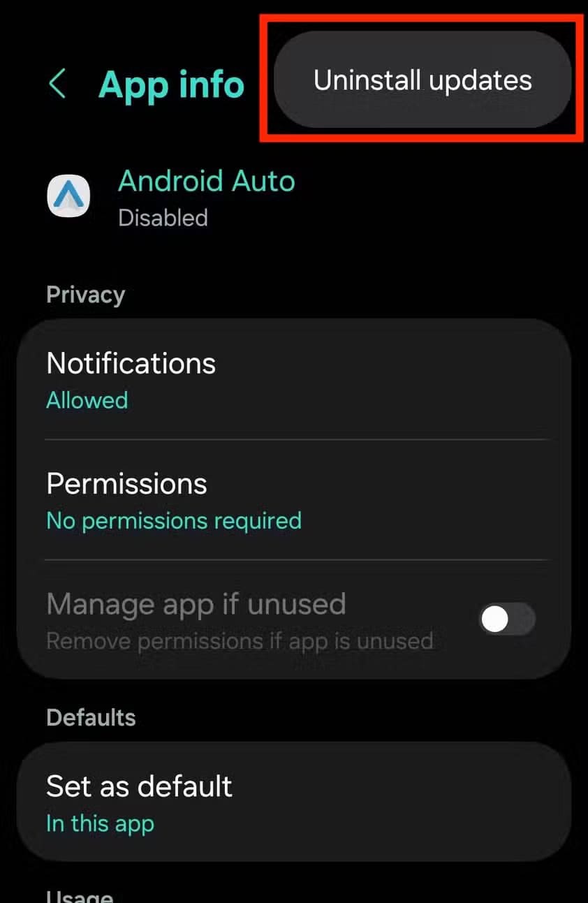 delete-app-updates-on-a-samsung-galaxy-phone-02 ستة خطوات بسيطة تجعل هاتف سامسونج جالاكسي القديم يعمل وكأنه جديد