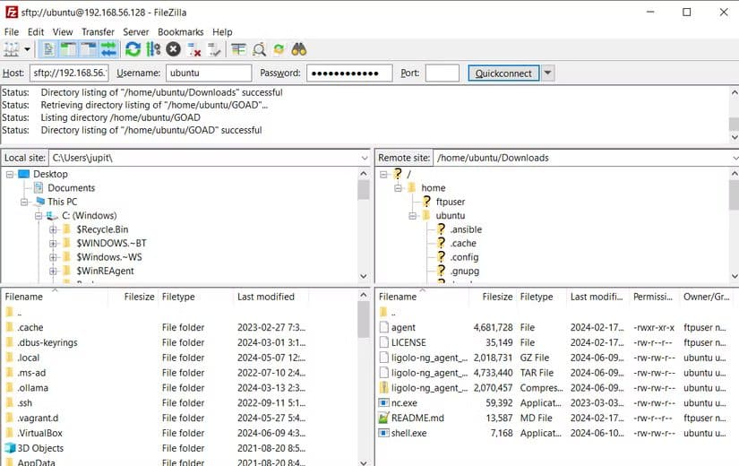 filezilla-sftp-connection-between-linux-and-windows أفضل تطبيقات مفتوحة المصدر لحل مشاكل ويندوز وتحسين الأداء بسهولة