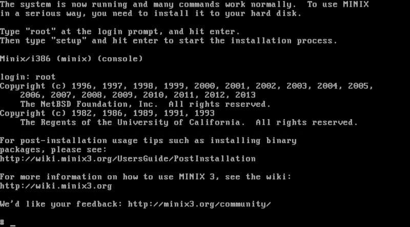 minix-1 9 أنظمة تشغيل مفتوحة المصدر بديلة تستحق التجربة بعيدًا عن Linux