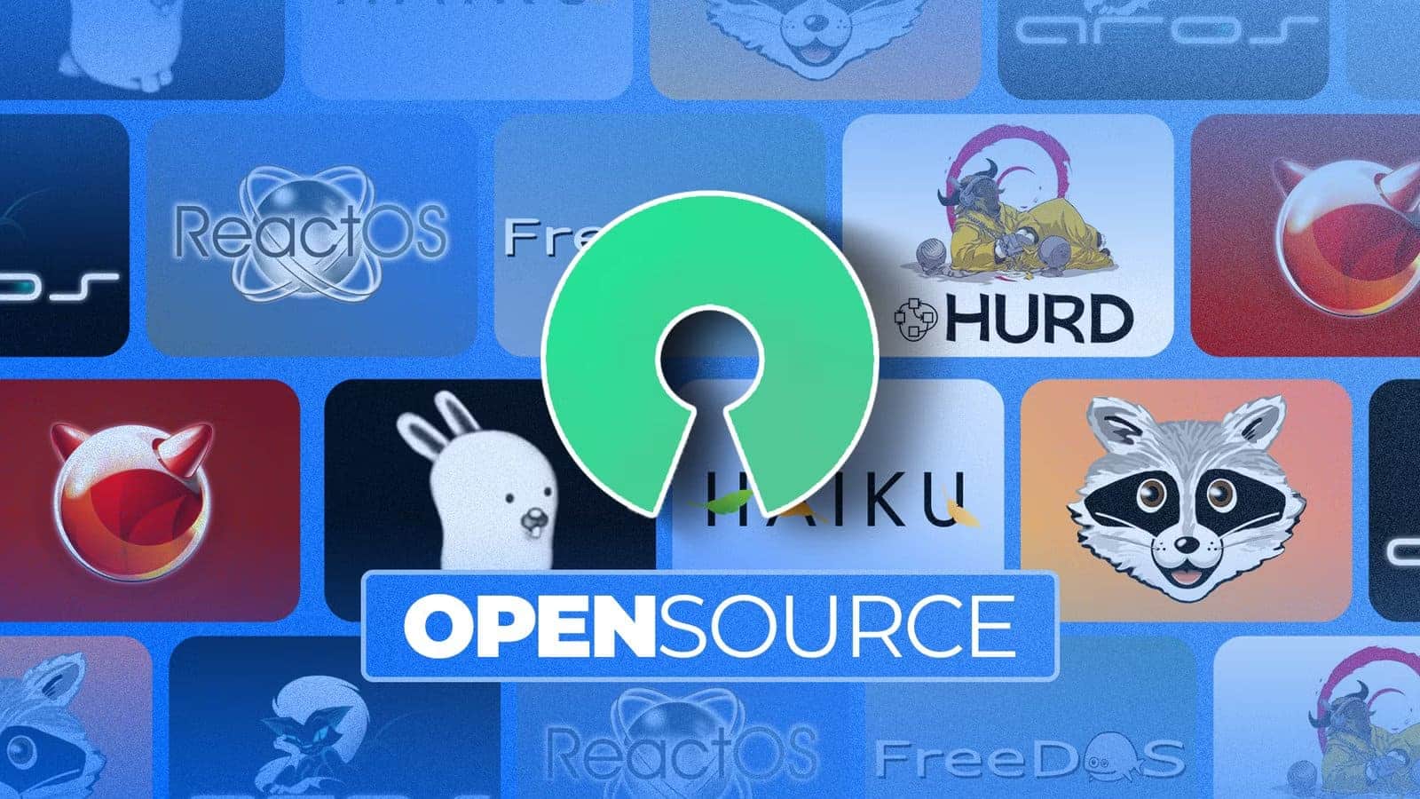 open-source-os-logos 9 أنظمة تشغيل مفتوحة المصدر بديلة تستحق التجربة بعيدًا عن Linux