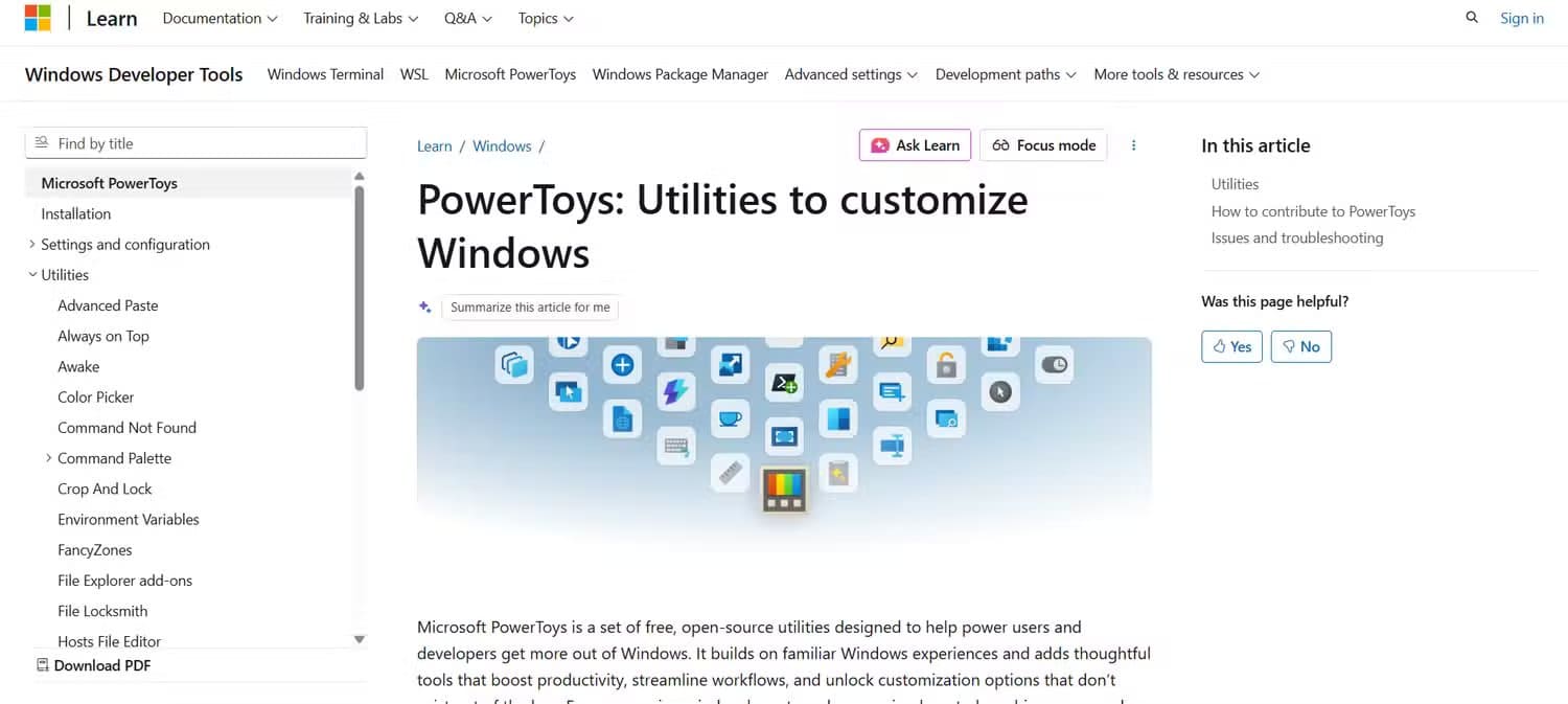 powertoys-homepage ميزات PowerToys المخفية في ويندوز التي ترفع الإنتاجية بشكل كبير