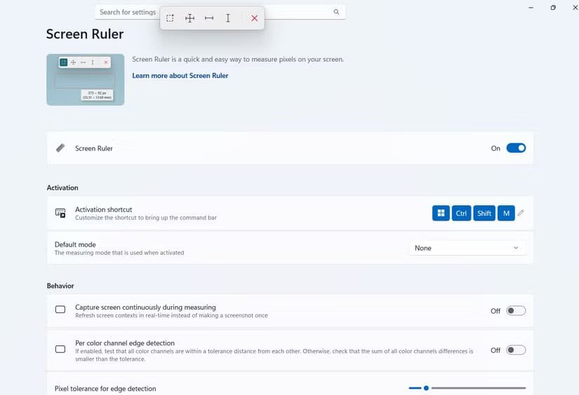screen-ruler-menu ميزات PowerToys المخفية في ويندوز التي ترفع الإنتاجية بشكل كبير