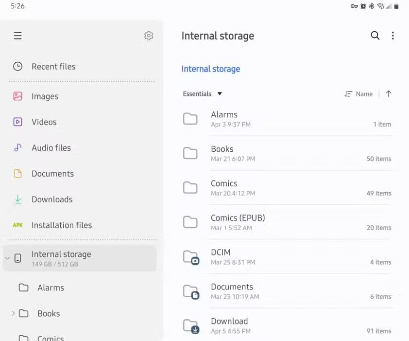 screenshot_20240405_172634_my-files 4 أسباب تجعل مدير الملفات الافتراضي في أندرويد خيارًا أفضل من تطبيقات إدارة الملفات