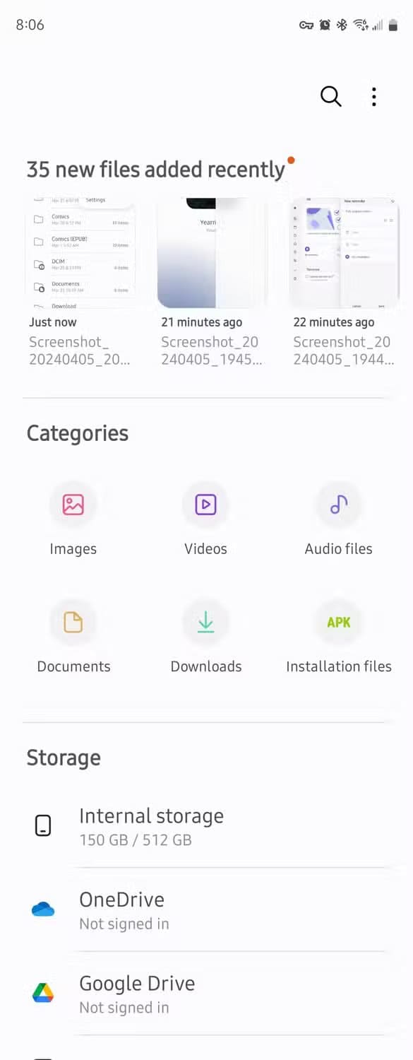 screenshot_20240405_200650_my-files 4 أسباب تجعل مدير الملفات الافتراضي في أندرويد خيارًا أفضل من تطبيقات إدارة الملفات