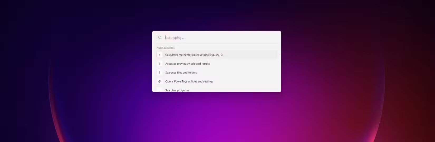 the-default-command-palette أفضل أربعة تطبيقات إنتاجية لويندوز تساعدك على إنجاز العمل بسرعة