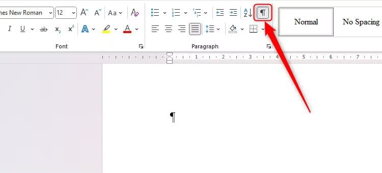 the-non-printing-character-icon-in-microsoft-word استخدام الأحرف غير القابلة للطباعة في Microsoft Word لتحسين تنسيق المستندات بدقة