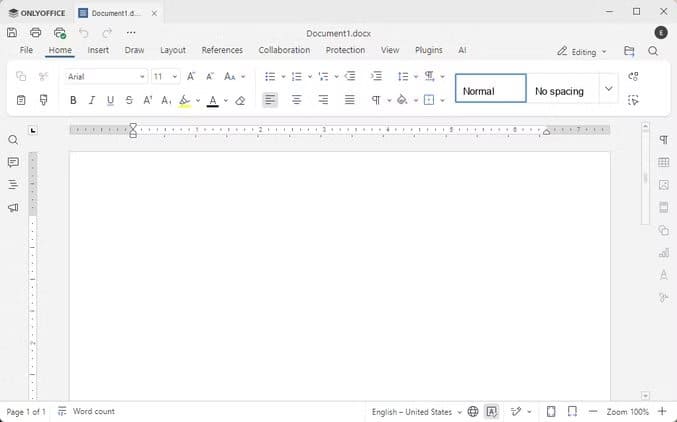 Antarmuka pengguna dasar perkantoran satu-satunya: Alternatif gratis terbaik untuk Microsoft Word untuk membuat dan mengedit dokumen profesional.