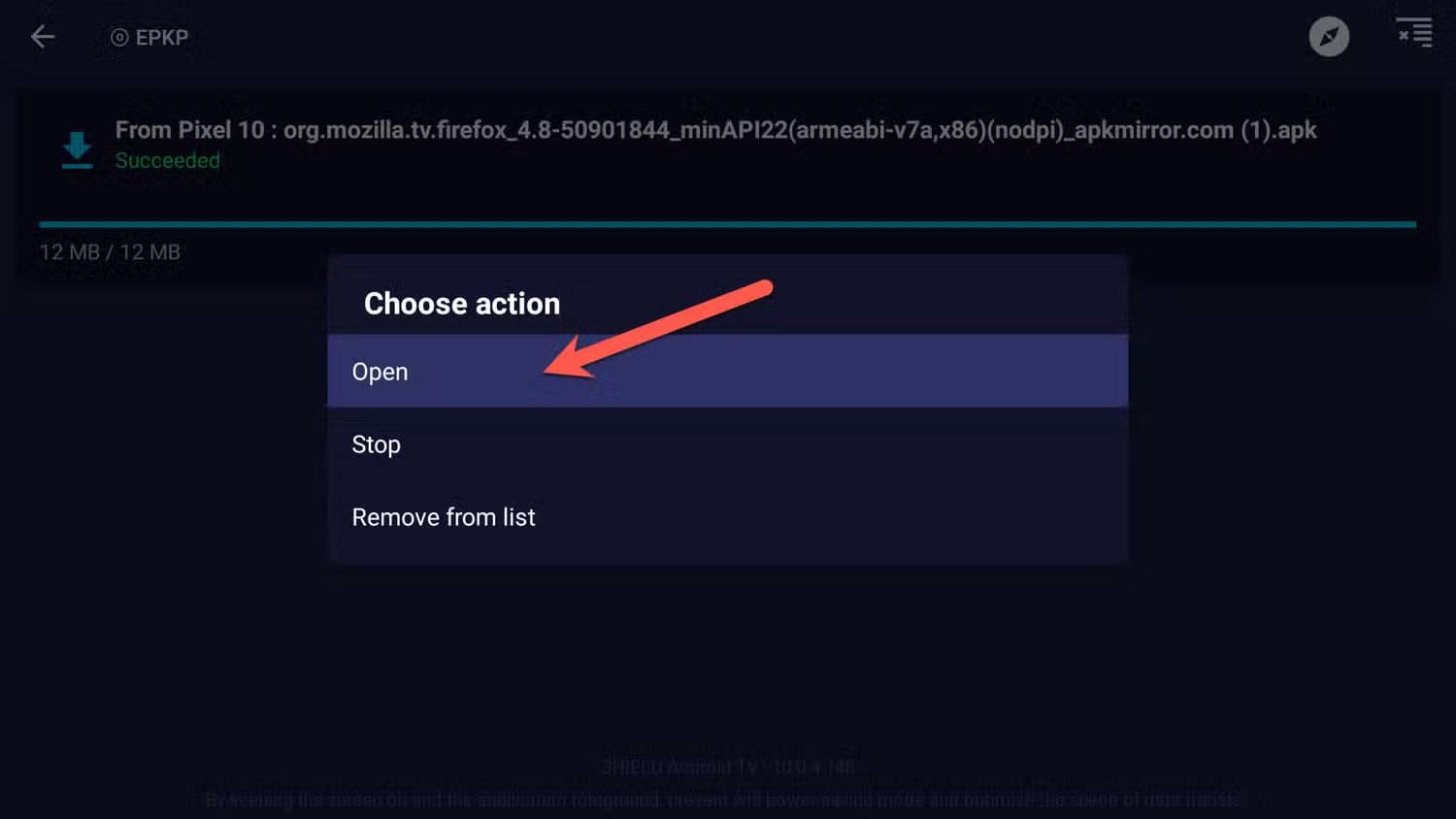 transfering-and-installing-an-app-with-send-files-to-tv-9 طريقة تثبيت تطبيقات خارج متجر Google Play على جهاز Nvidia Shield TV بسهولة