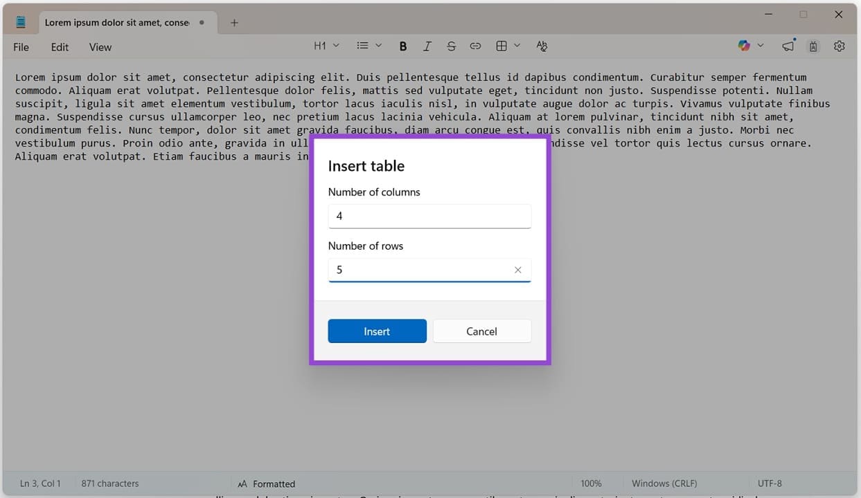 How-to-Create-Tables-in-Windows-11-Notepad-2 طريقة إنشاء جداول في برنامج المفكرة على ويندوز 11 بخطوات بسيطة وفعالة