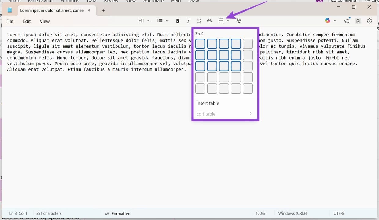 How-to-Create-Tables-in-Windows-11-Notepad-4 طريقة إنشاء جداول في برنامج المفكرة على ويندوز 11 بخطوات بسيطة وفعالة