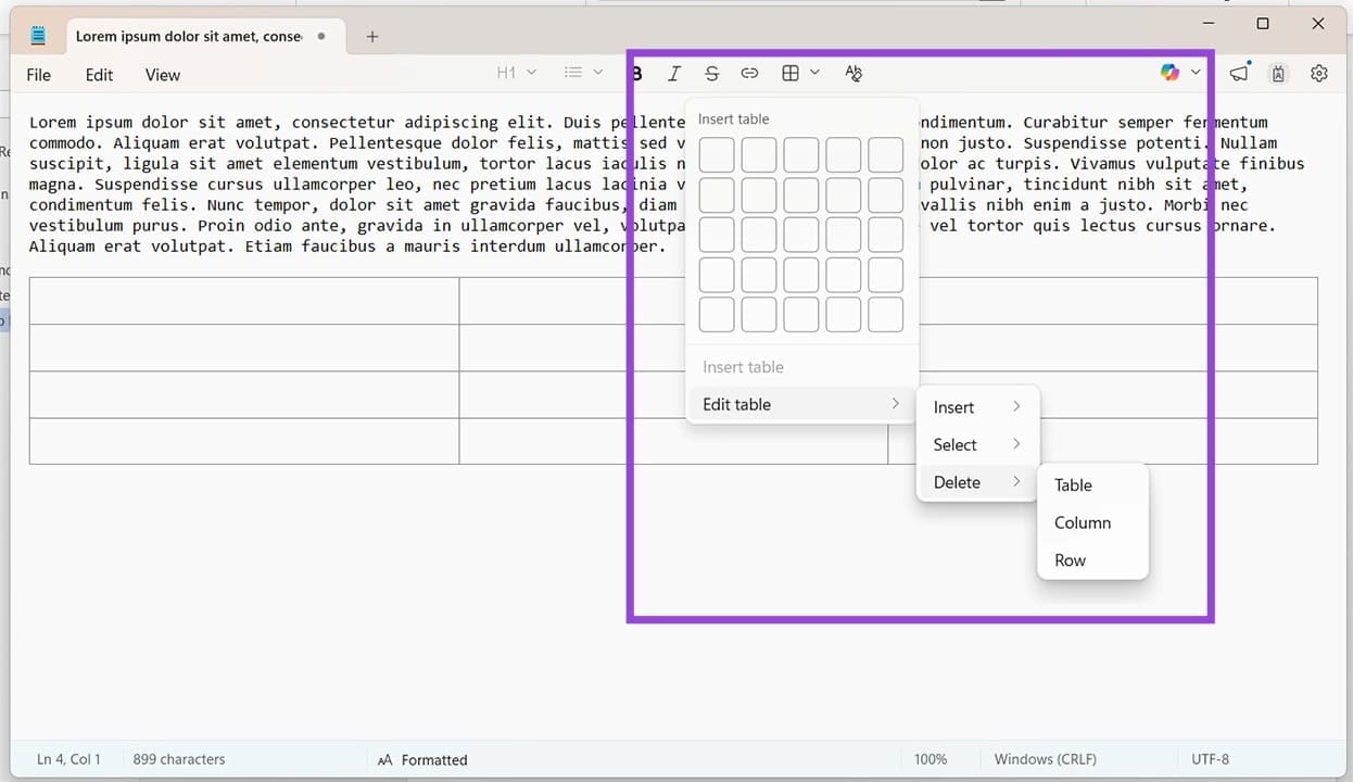 How-to-Create-Tables-in-Windows-11-Notepad-5 طريقة إنشاء جداول في برنامج المفكرة على ويندوز 11 بخطوات بسيطة وفعالة