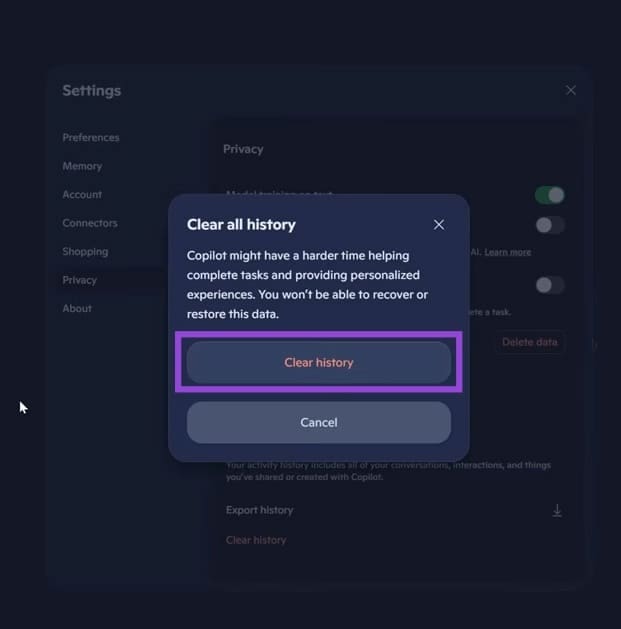 How-to-Delete-Copilot-Chat-History-8 طريقة حذف سجل محادثات Copilot بسهولة وحماية خصوصيتك