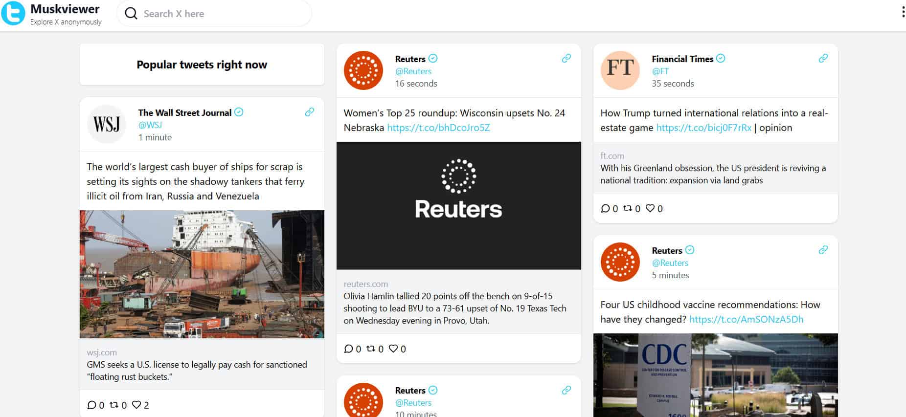 muskviewer أفضل 15+ بديل لـ Sotwe كعارض ويب لـ Twitter مُحدّث 2026