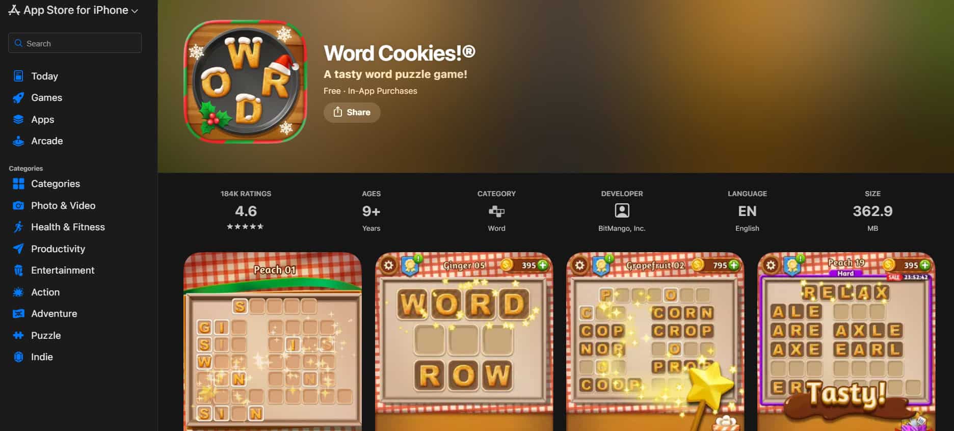 word-cookies أفضل 17+ لعبة تهجئة مجانية مثل NYT