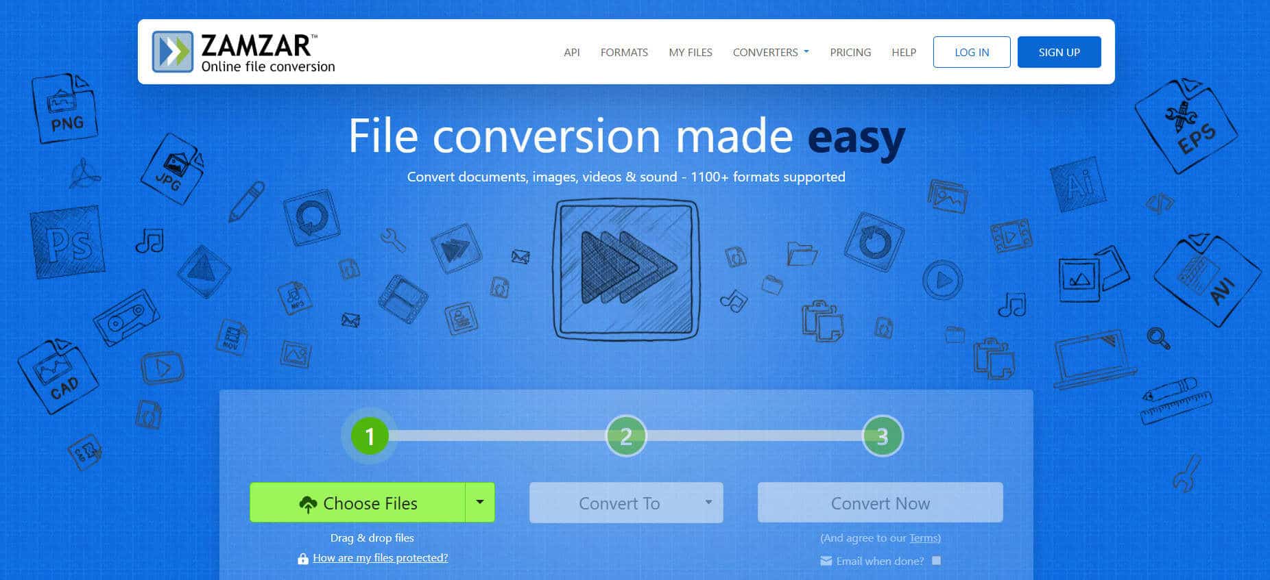 zamzar أفضل محولات YouTube إلى MP4 لـ Windows و Mac لـ 2026